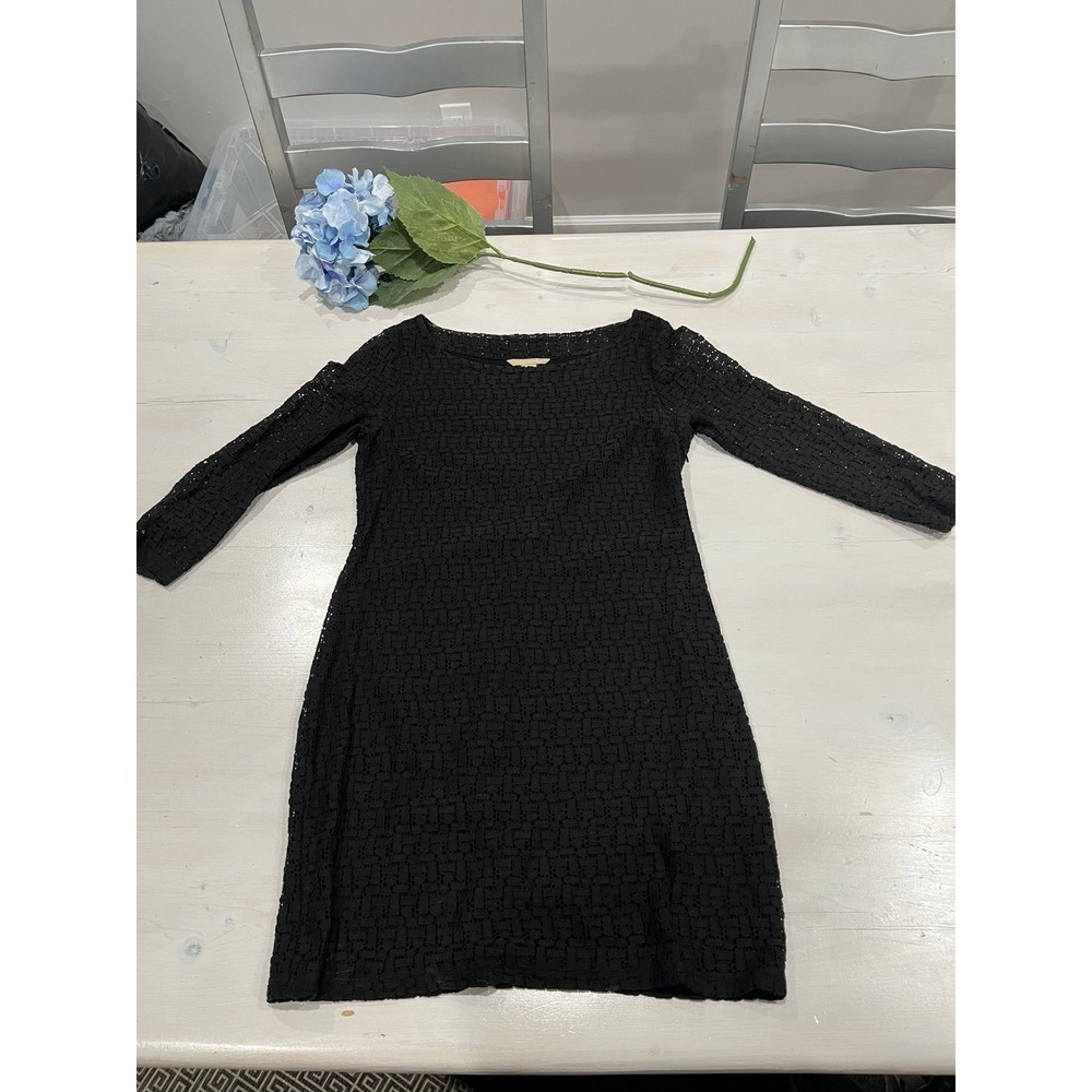 Banana‎ republic black lace petite dress size 6